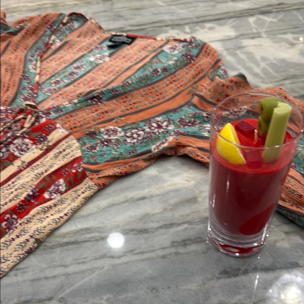 Multicolor Boho Garden chic summer kimono for ladies